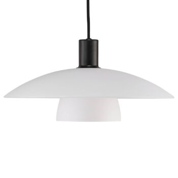 Závesná lampa Verona v bielej a čiernej
