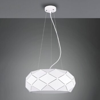 Závesná lampa Zandor, biela