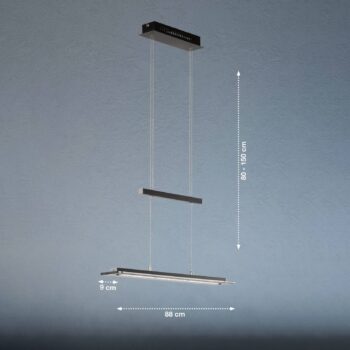 Závesné LED Tenso TW so stmievačom čierne 88cm