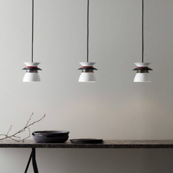 Závesné LED svetlo Diablo Ø 16,5 cm čierna/červená