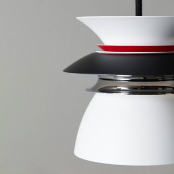 Závesné LED svetlo Diablo Ø 16,5 cm čierna/červená