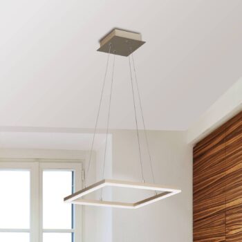 Závesné LED svietidlo Bard 42 x 42 cm, matné zlato