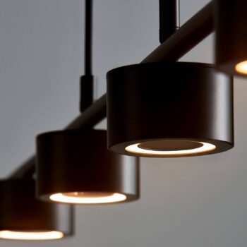 Závesné LED svietidlo Clyde, 4-plameňové, rovné