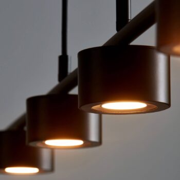 Závesné LED svietidlo Clyde, 4-plameňové, rovné