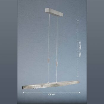 Závesné LED svietidlo Colmar CCT nikel dĺžka 106cm