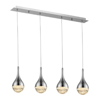 Závesné LED svietidlo Elie, štvor-plameňové