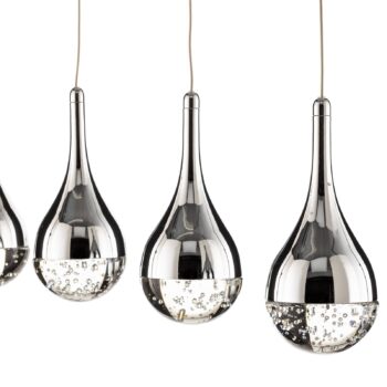 Závesné LED svietidlo Elie, štvor-plameňové