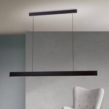 Závesné LED svietidlo Gideon up & downlight čierne