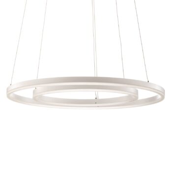 Závesné LED svietidlo Giotto, 2-plameňové, biele