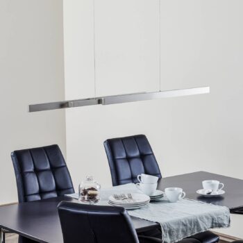 Závesné LED svietidlo Lara 134 cm teleskop nikel