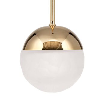 Závesné LED svietidlo Lopta, 1-plameňové, zlaté