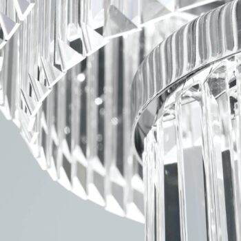 Závesné LED svietidlo Prism, okrúhle Ø 55 cm chróm