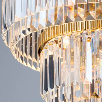 Závesné LED svietidlo Prism, okrúhle Ø 55 cm zlatá