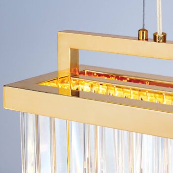 Závesné LED svietidlo Prism, podlhovasté, zlaté