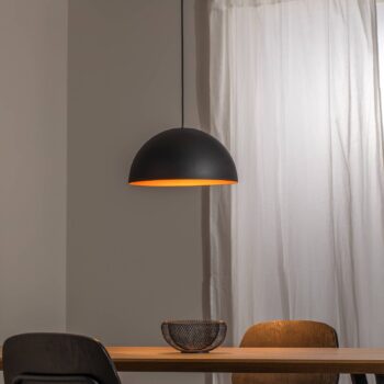 Závesné LED svietidlo Studio Line 50993, čierna/medená, Ø 35 cm