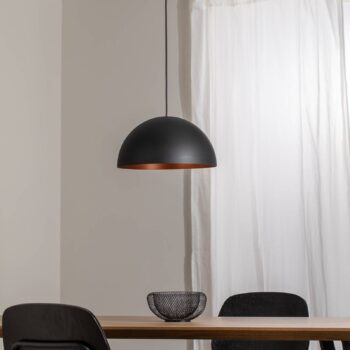 Závesné LED svietidlo Studio Line 50993, čierna/medená, Ø 35 cm