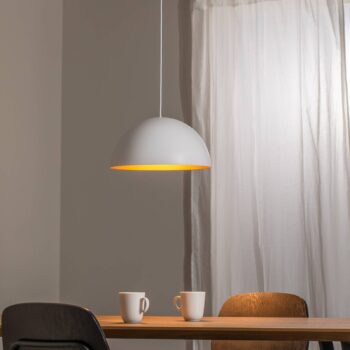 Závesné LED svietidlo Studio Line 50996, biela/medená, Ø 35 cm