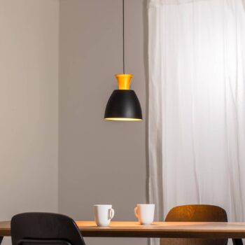 Závesné LED svietidlo Studio Line 51229, čierna/mosadz, Ø 20 cm