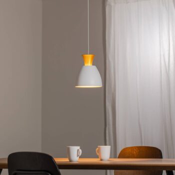 Závesné LED svietidlo Studio Line 51277, biela/mosadz, Ø 20 cm