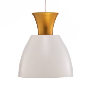 Závesné LED svietidlo Studio Line 51277, biela/mosadz, Ø 20 cm