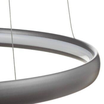 Závesné LED svietidlo Trinity z hliníka, striebro