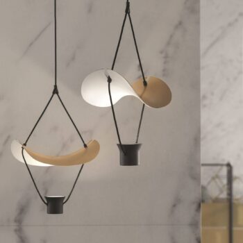 Závesné LED svietidlo Vollee S1 P, 44cm down zlatá