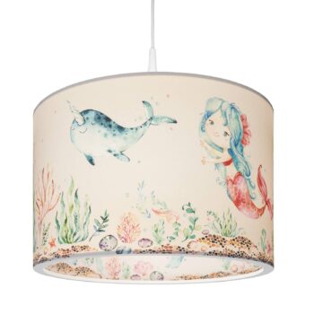 Závesné svetlo 25/40 morské panny, Ø 38 cm, farebné, E27