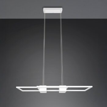 Závesné svetlo Albany LED, biele, 100 x 28 cm, hliník, stmievateľné CCT