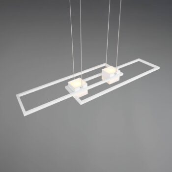 Závesné svetlo Albany LED, biele, 100 x 28 cm, hliník, stmievateľné CCT