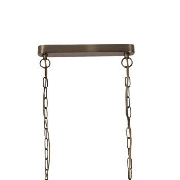 Závesné svetlo Bistro II Bar mosadz/ryhované sklo