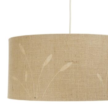 Závesné svetlo Boho Auris, béžová farba, Ø 40 cm, textil