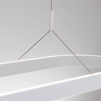 Závesné svetlo Carrara LED, biele, výškovo nastaviteľné, CCT