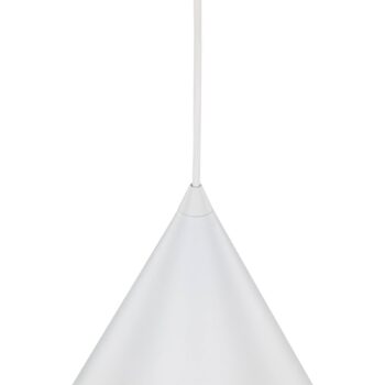 Závesné svetlo Cono, biele, Ø 25 cm, oceľ, jedno svetlo