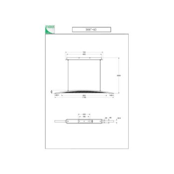 Závesné svetlo Cordoba LED, dĺžka 110 cm, kov/drevo, stmievateľné