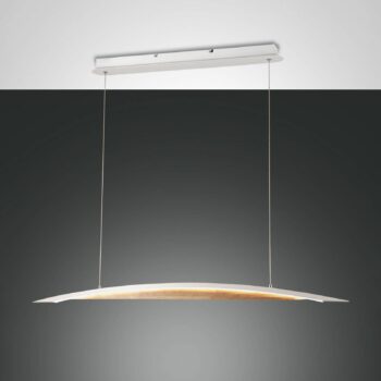 Závesné svetlo Cordoba LED, dĺžka 110 cm, kov/drevo, stmievateľné