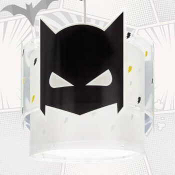 Závesné svetlo Dalber Dark Hero, biela/čierna, Ø 26 cm