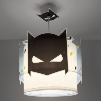 Závesné svetlo Dalber Dark Hero, biela/čierna, Ø 26 cm