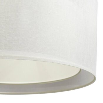 Závesné svetlo Duo Den Light, krémová farba, Ø 50 cm, ľan, PVC