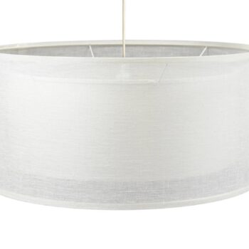 Závesné svetlo Duo Den Light, krémová farba, Ø 50 cm, ľan, PVC