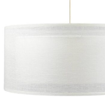 Závesné svetlo Duo Den Light, krémová farba, Ø 50 cm, ľan, PVC