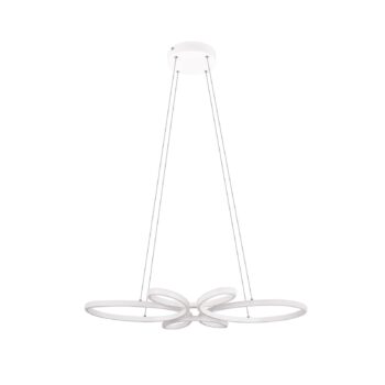Závesné svetlo Fly LED, matná biela, 4 000 K, 83 cm x 45 cm
