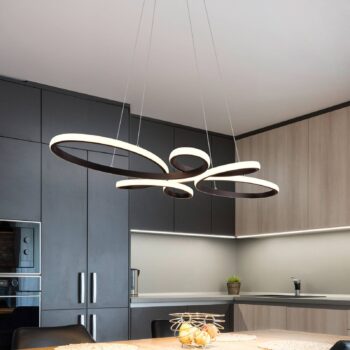 Závesné svetlo Fly LED, matná čierna, 3 000 K, 83 cm x 45 cm