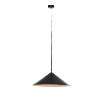 Závesné svetlo Fuji, kompozitné vlákno, čierna/zlatá farba, Ø 50 cm