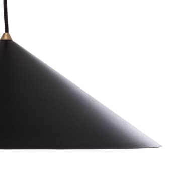 Závesné svetlo Fuji, kompozitné vlákno, čierna/zlatá farba, Ø 50 cm