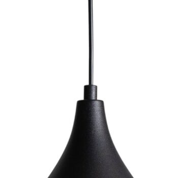 Závesné svetlo Genisy, čierne, Ø 31 cm, kov, E27