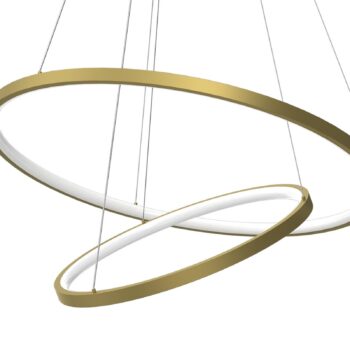 Závesné svetlo HOOP LED, 51 W, Ø 60 cm, 4 000 K, zlatá