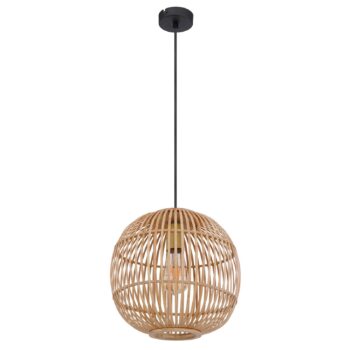 Závesné svetlo Hildegard z bambusu, Ø 30 cm