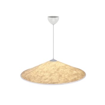 Závesné svetlo Hill, Ø 85 cm, Tyvek, biela