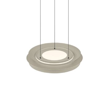 Závesné svetlo LED Lys, piesková farba, Ø 45 cm, CCT, diaľkové ovládanie