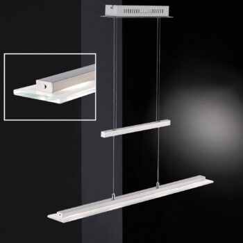 Závesné svetlo LED Tenso, nikel, 64 cm, kov, CCT, stmievač